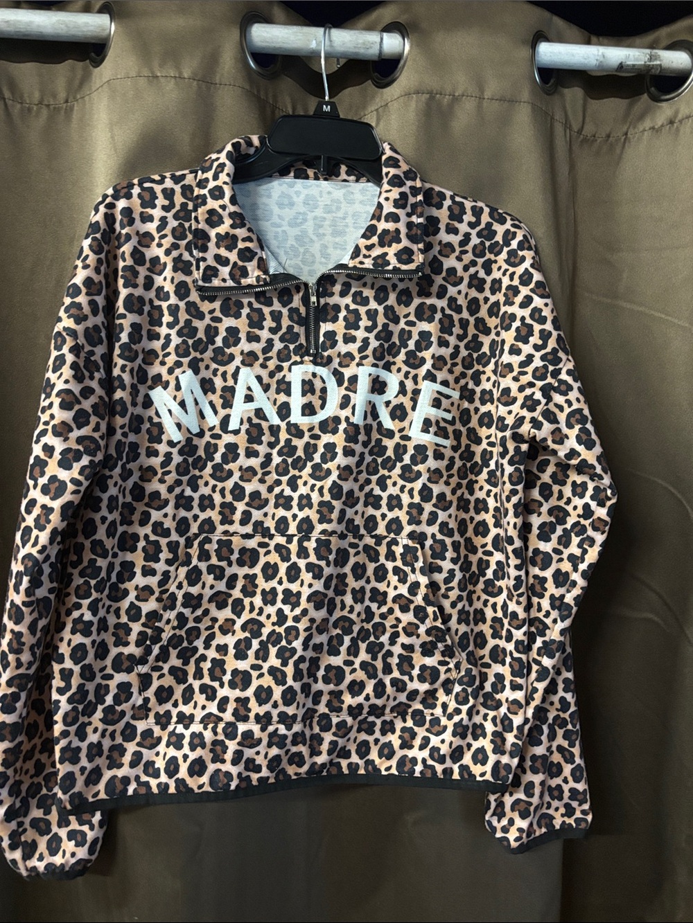 Leopard Print Kids Pullover Jacket - Pink/Brown